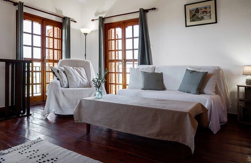 Vigklafia House | Traditional stone house with views of sea and mountains, sleeps four.