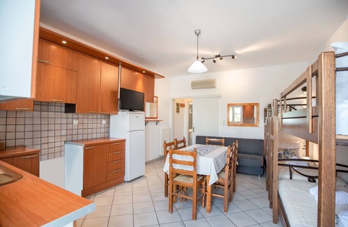 Paros Apartment | Two-Bedroom Apartment without Kitchen (6-7 Adults) - First Floor Livadia Beach.