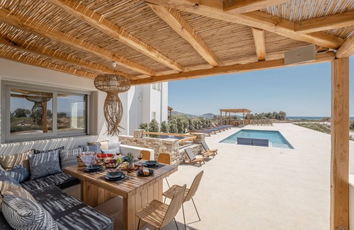 Plaka Villa | Villa Armelina New Luxury Beachfront Villa with Private Pool
