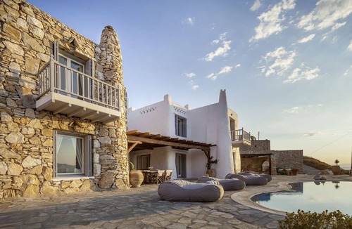 Agios Ioannis Villa | Villa Asimina - Sunset view - Private Pool - sleeps 14+