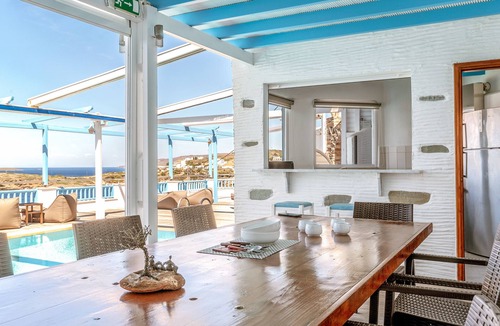 Mpatsi Villa | Villa "Blue Waves View Andros" with Sea View, Private Pool & Wi-Fi