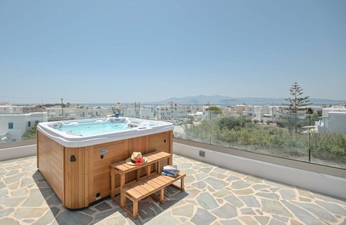 Agia Anna Villa | Villa Calivion, Private Outdoor Hot Tub, Furnished Terrace, Shared Pool, Naxos