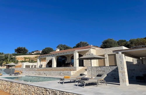 Monopari Villa | Villa Chalarosi, natural stone villa with panoramic views and heated pool