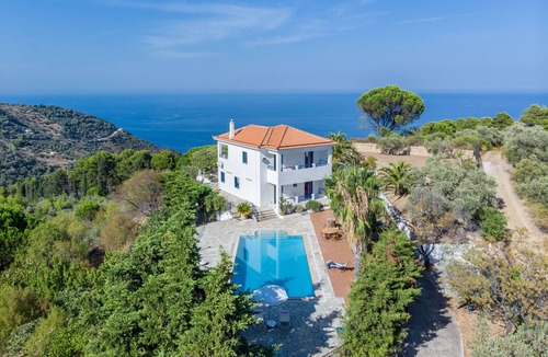 Xanthi Region Villa | Villa Green on Blue - peaceful rural location with panoramic sea & forest views