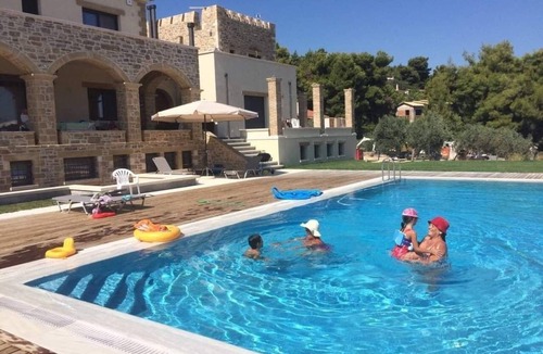 Oropos Villa | Villa Kalamos/Sea View and Pool nearby Athens/Tower
