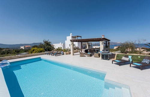 Plaka Villa | Villa Melodie, fantastic pool & terraces, sea view