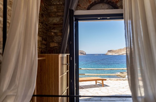 Panormos Villa | Villa Perraki - Limestone and marble accented villa on Rochari Beach