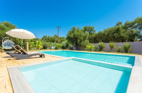 Roda Villa | Villa Popi Large Private Pool Walk to Beach A C Wifi - 2820