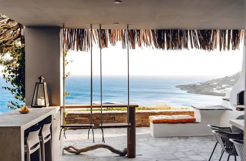 Agios Sostis Villa | Villa 'Simone Tinos Island' with Sea View, Wi-Fi and Air Conditioning