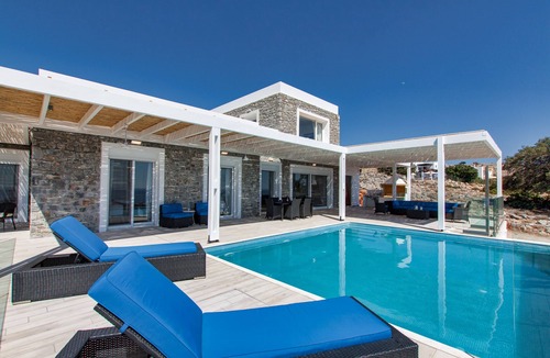 Pefkos Villa | Villa Sophia- New Luxury Villa, Breathtaking Views, Fully Furnished, Sleeps 9