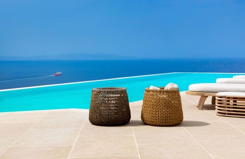 Agios Stefanos Villa | VVip Villa Leon Mykonos - Private Infinity Swimming pool - Elegant Ambience