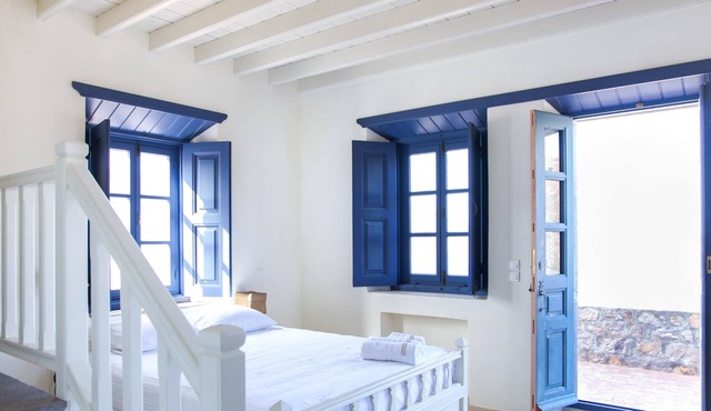 Calmness and Spiritual Patmos Villa, 4BR, 150m sea.