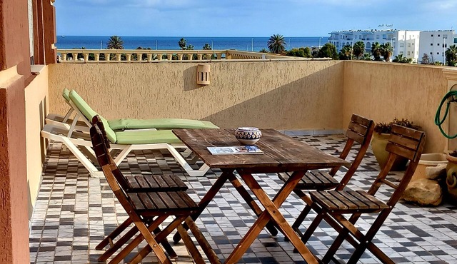 Dar Nour & Lina Apartment roof terrace sea view 200 from the beach