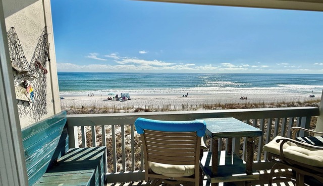 Direct Gulf-Front 230+ ★ Reviews “Seas the Day” 2BR/2BA – Villas on the Gulf in Pensacola Beach