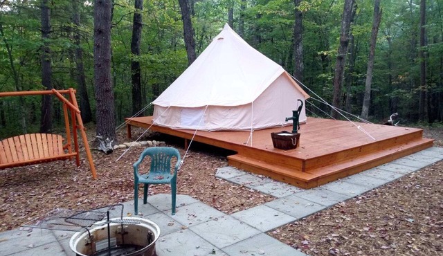 Remote Equipped Bell Tent Surrounded by Nature with Great Hiking Trails in Virginia in Mount Solon