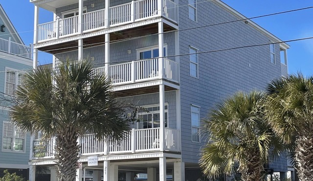 Spacious 8 BR 7 Bath Beach House, 6 Balconies, Own Pool/Spa, 2 Min Walk to Beach in North Myrtle Beach