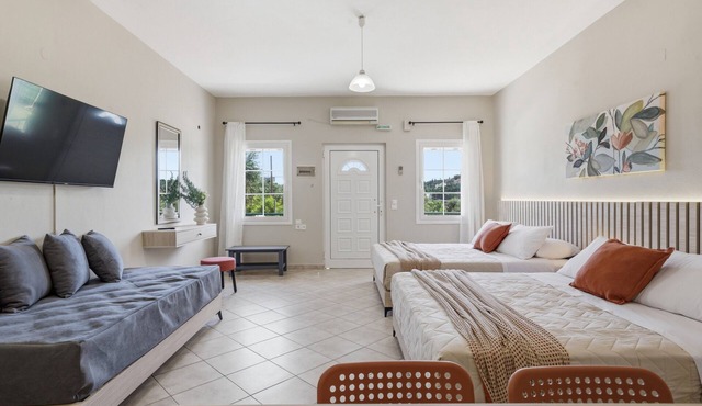 Studio Apartment '3' with Mountain View, Wi-Fi and Air Conditioning in Syvota