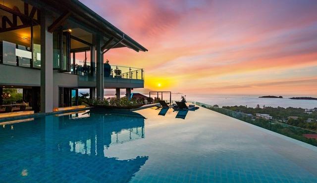 Villa Skyfall- (4Bed) Seaview Pool Villa with Private Cinema in Koh Samui