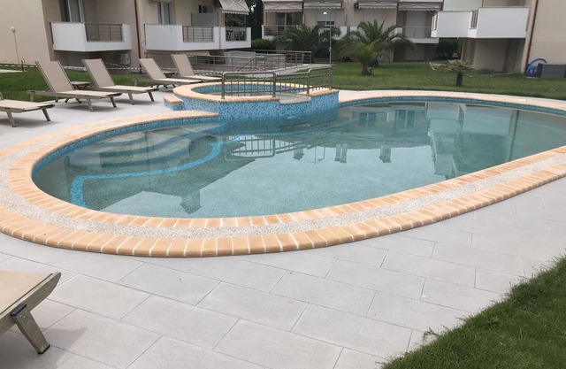 Athos Blue Nikiti D1 (2 bedroom apartment with living room, balcony and pool )