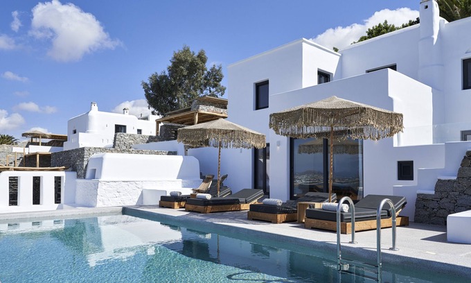 Maragas Villa | 9 Bedroom Sea View Villas With Private Pools | Hill Club Naxos Estate
