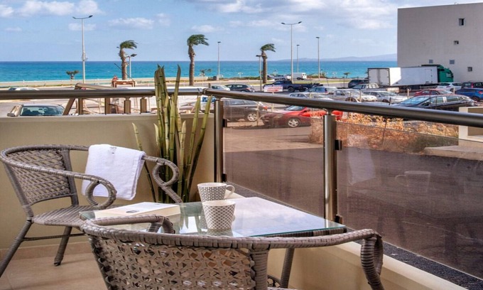 Heraklion Apartment | Attractive Ground Floor Apartment, A/C, Balcony with Sea View - Centrally Located in Heraklion!