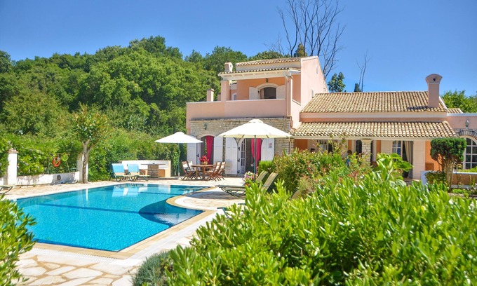 Petaleia Villa | Avlaki Beach House, Stylish Villa, Opening Onto Extraordinary Sheltered Beach