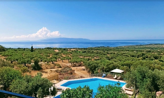 Leivathos Villa | Hilltop Kefalonia 15-Bedroom Sea View Villa With Pool