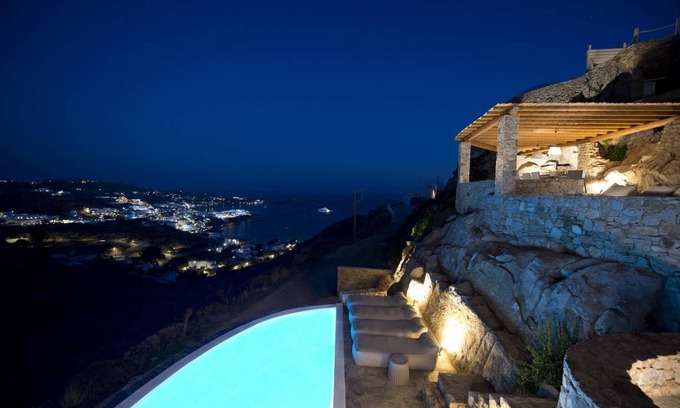 Psarou Villa | Luxury Psarrou Villa 3 Bedrooms Villa Azurite Stunning Sea and Beach Views