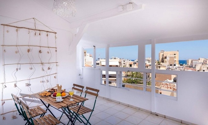 Heraklion Apartment | Modern Apartment in Old Town Heraklion, A/C, Terrace with Sea and City Views!
