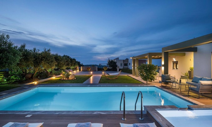 Potistiria Villa | Mythic Olive Villa Views - Private Pool
