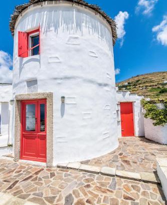 Tinos Town House | Old Windmill in Triandaros village