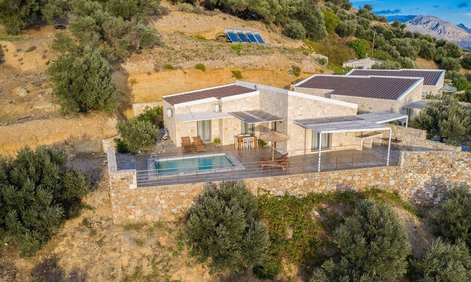 Agios Vasileios Villa | Pyrgos villa 3 ,sea view,pool,South Crete,Plakias