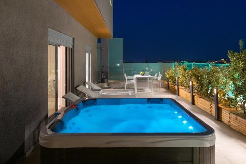 Petaloudes Apartment | Rhodes Skyline Suite with out Door Jacuzzi Sea View A2