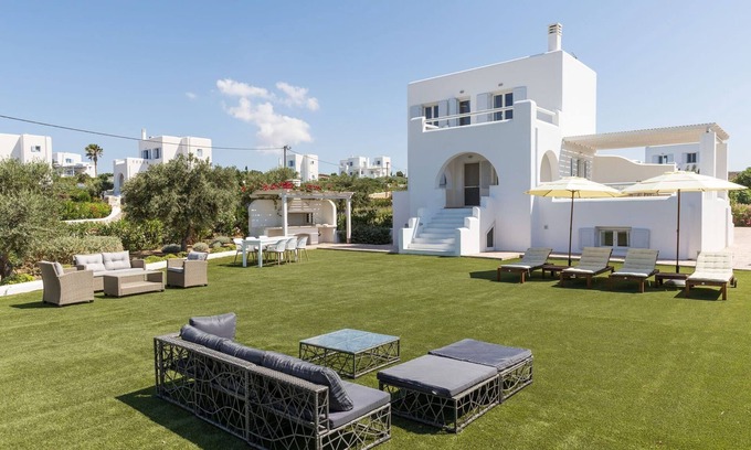 Naxos Villa | Sensational Naxos Villa | 5 Bedrooms | Villa Ayame | Spacious Outdoor Area |.