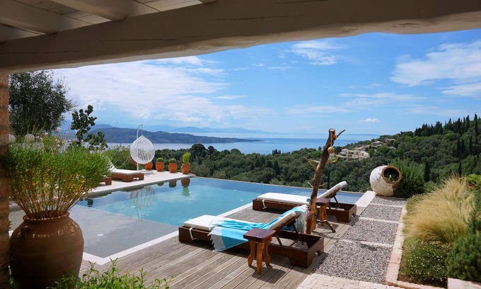 Petaleia Villa | Sinium Luxury Villa, stunning Sea View villa at Sinies, Corfu