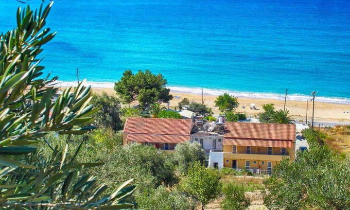 Agios Georgios Pagon Apartment | Vistonia Ferienwohnung 4 - direkt am Strand mit Meerblick