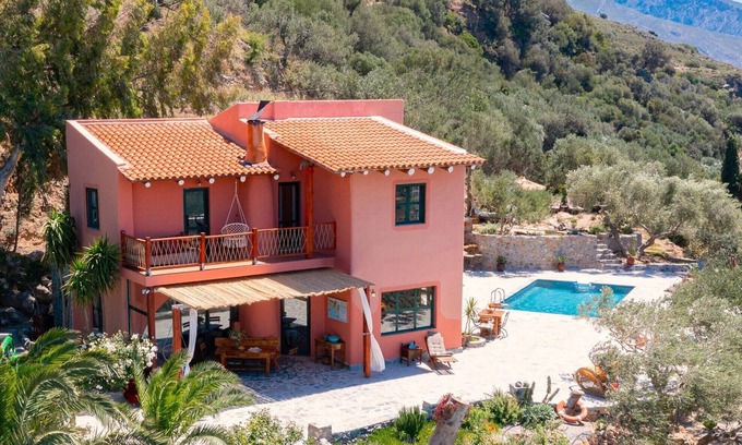 Mariou Villa | Villa "asomatos" Kreta, Südküste, Plakias, Preveli mit Atemberaubender Aussicht