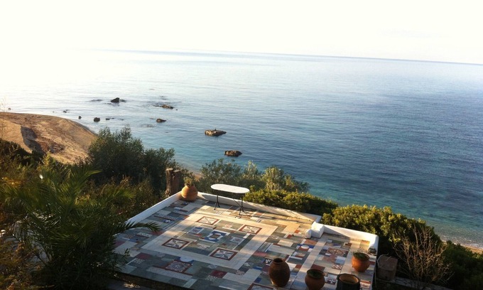 Lygia Villa | Villa Efelli: Beautiful seafront traditional Greek style villa, Ionian Coast