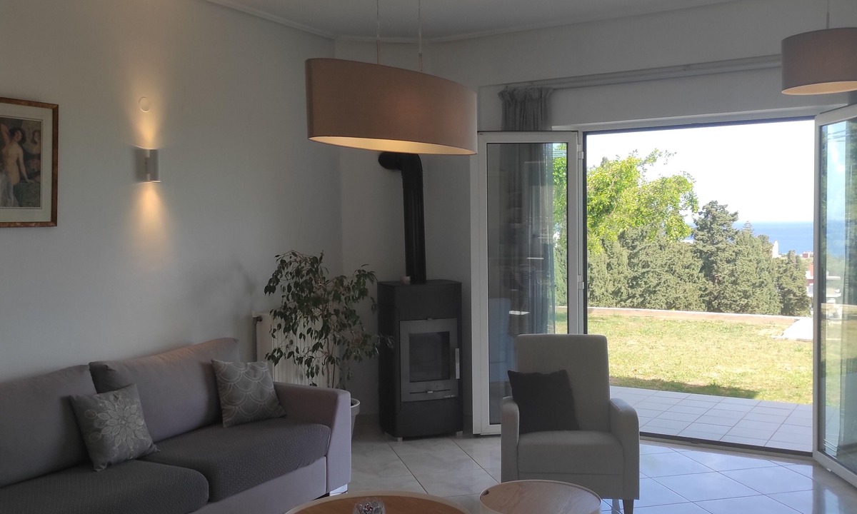 Xiro Chorio House | Sea Breeze Villa, stunning garden sea view