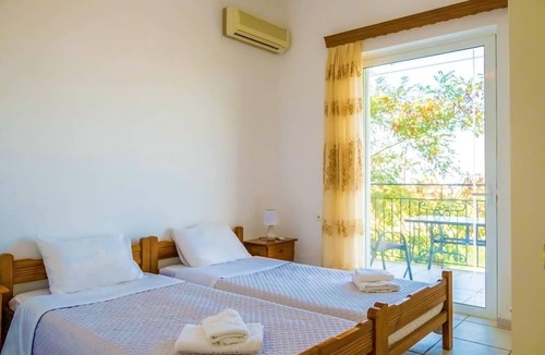 Pitharion Villa | Villa Afroditi near Airport with Pool, Free Wi-Fi, Souda Bay Views, Garden Oasis
