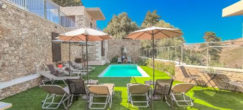 Katochori House | Achlades The Mountain Paradise Villas - Maisonette with pool and amazing view!