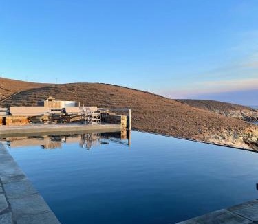 Pisses Villa | Waterfront villa "Afros" with a pool, direct access to the sea and a small beach