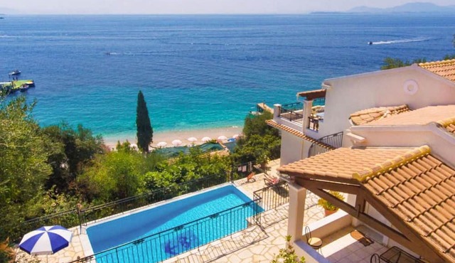 Villa Kerkyroula Large Private Pool Walk to Beach Sea Views A C Wifi Car Not Required - 1972