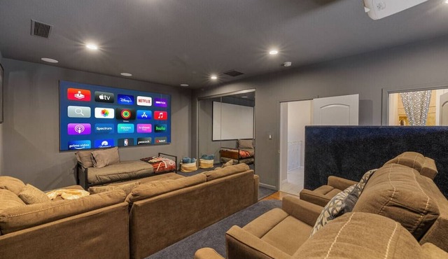 The Desert Castle with a Movie Theatre, golf, game room, sleeps 23 in Palm Desert